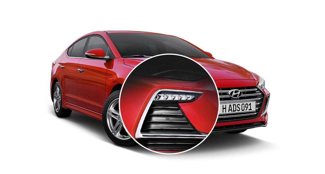 Closer view of LED daytime running light 