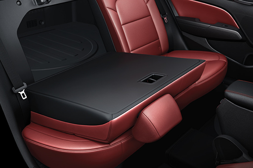 Rear seat folded