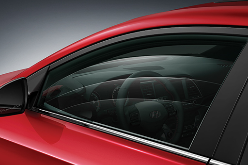 Closer view of driver side window