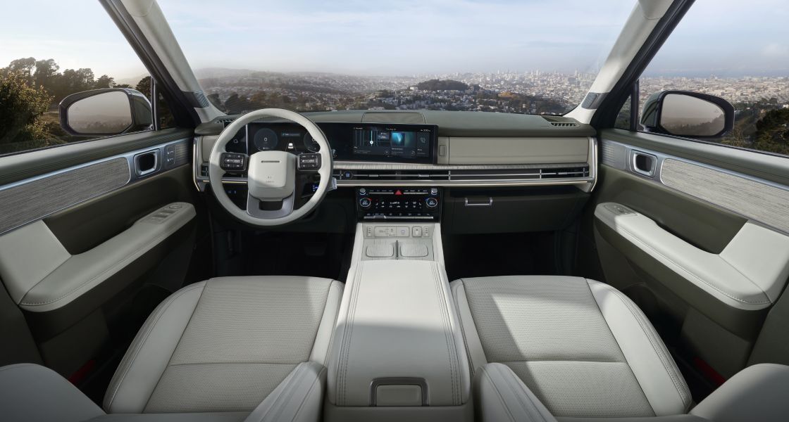 view front seat from back seat of SANTA FE