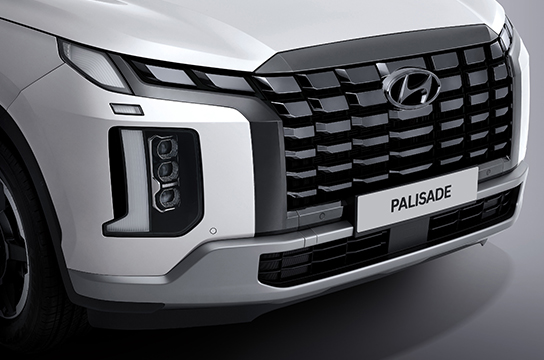 Palisade dark paint radiator grille